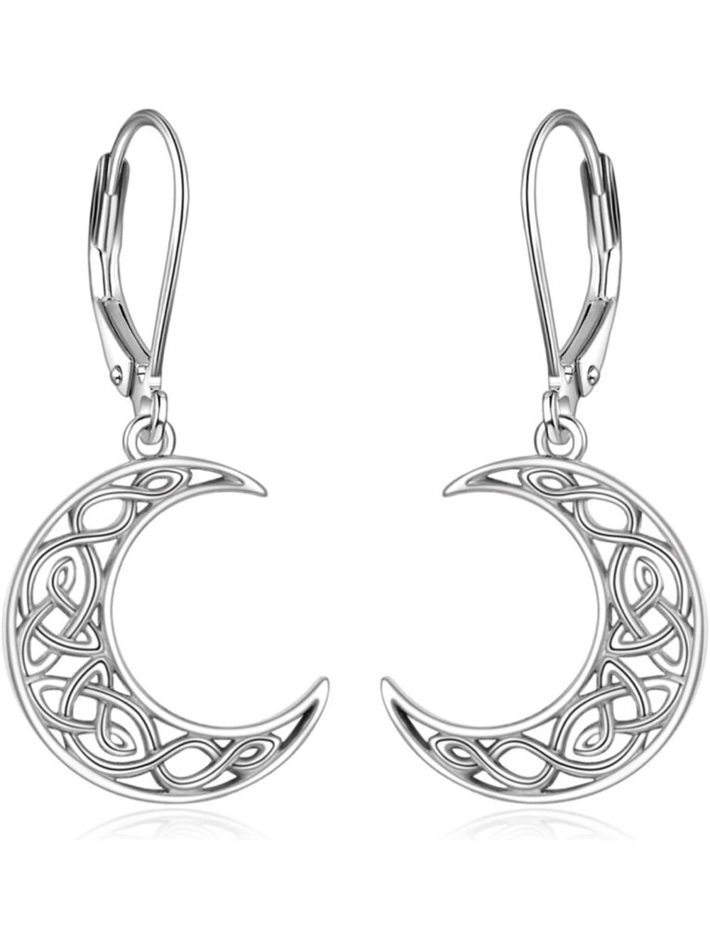 Sterling Silver Dangle Earrings - Moon Star, Black Cat, Eye of Horus, Celtic